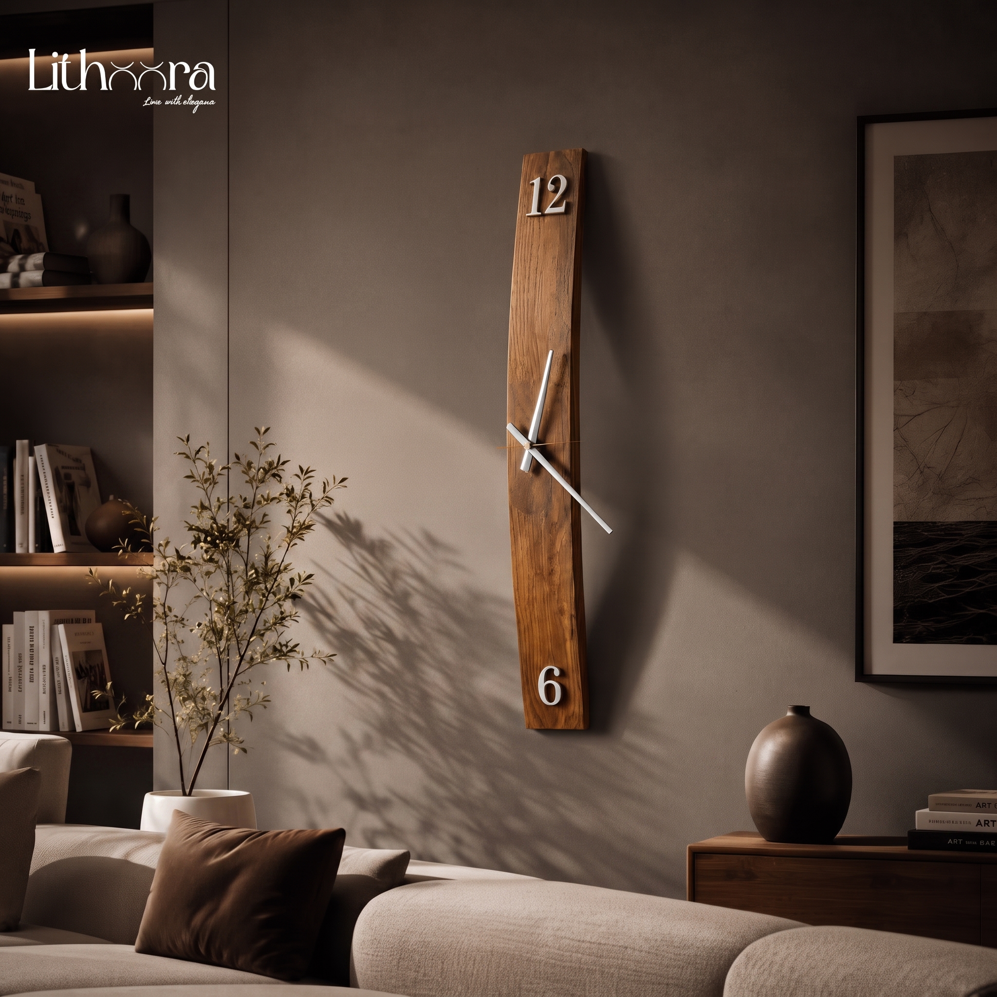Slim Wood Wall Clock