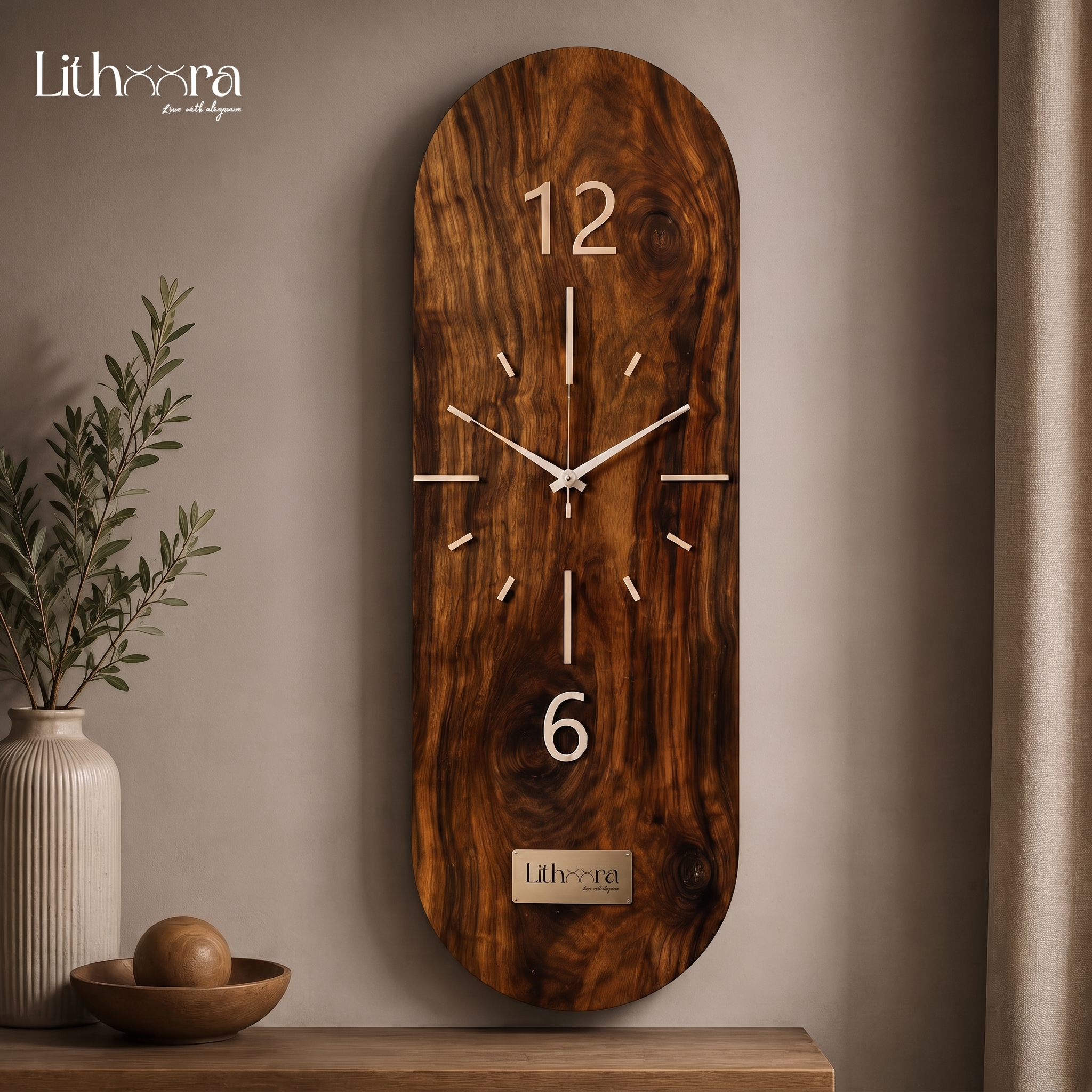 Capsule Wood Wall Clock