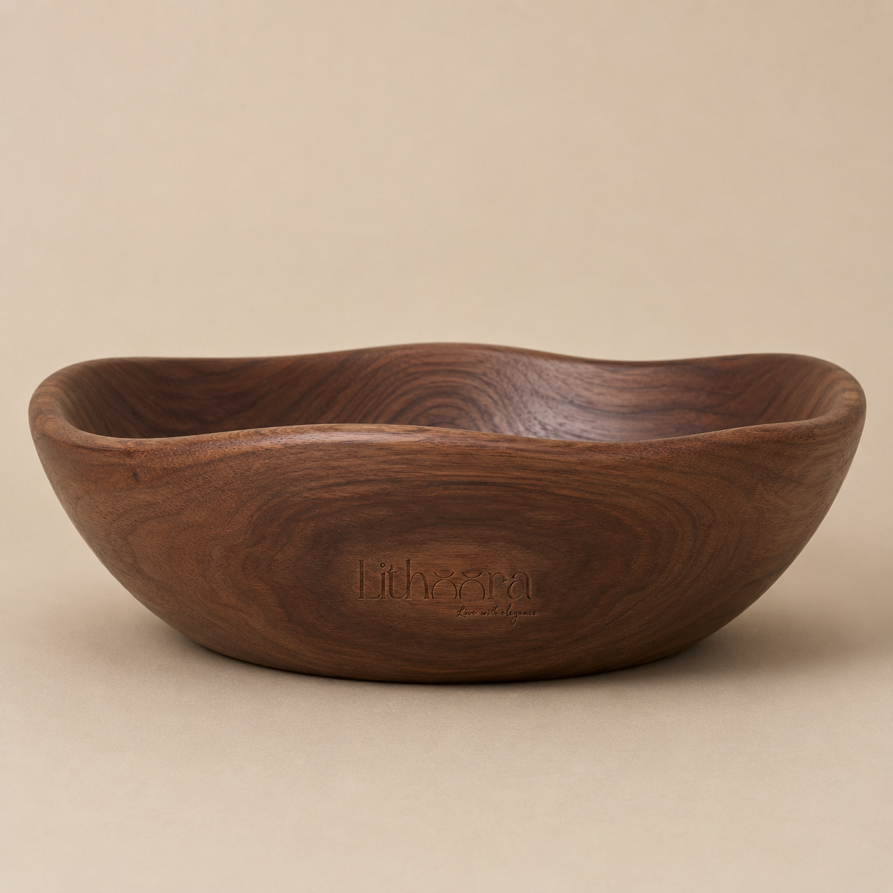 Wave Rim Wood Bowl